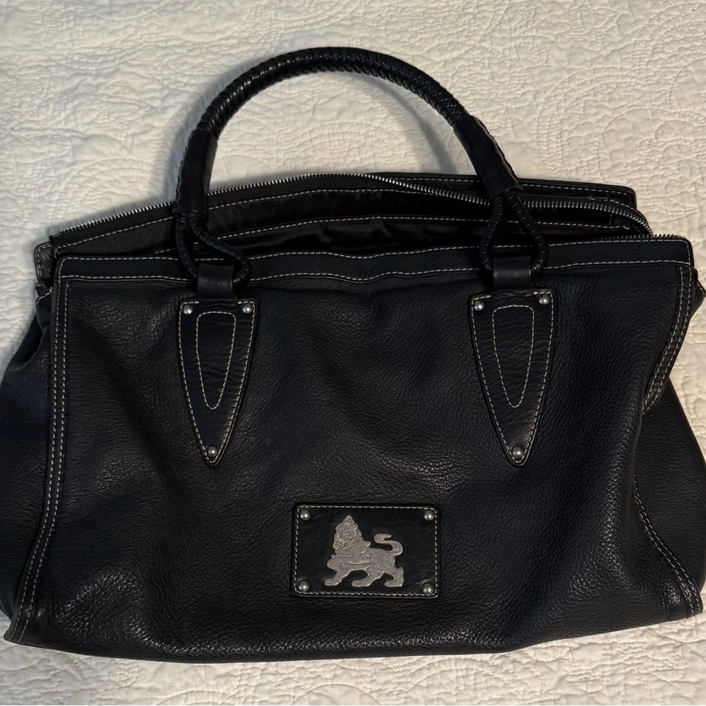 Black Leather Men's Bag